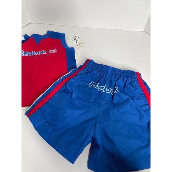 NEW Reebok Matching Set Tank Top Shorts Blue Red Size 12 Months - Picture 5 of 6